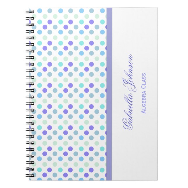 Personalised: Polka Dot Notebook (Front)