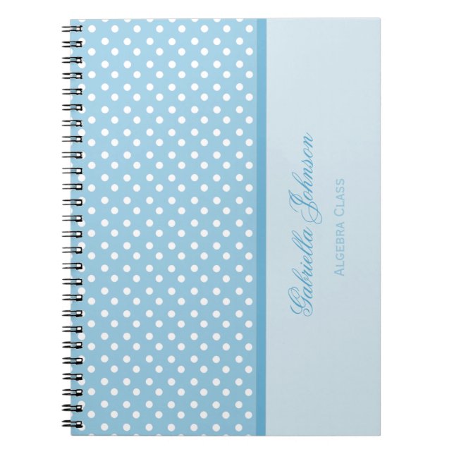 Personalised: Polka Dot Notebook (Front)