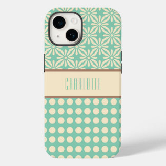 Personalised Polka Dots and Flowers Phone Case
