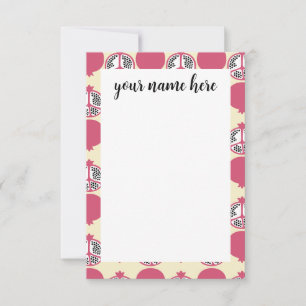 Personalised Pomegranate Notecards