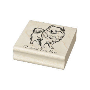 Personalised Pomeranian Dog Rubber Stamp