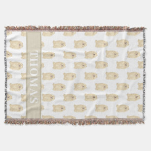 Personalised Pomeranian  Throw Blanket