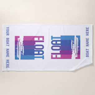 Personalised Pontoon Boat Beach Towel