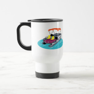 Personalised Pontoon Boat Travel Mug