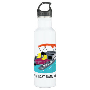 Personalised Pontoon Boat Water Bottle