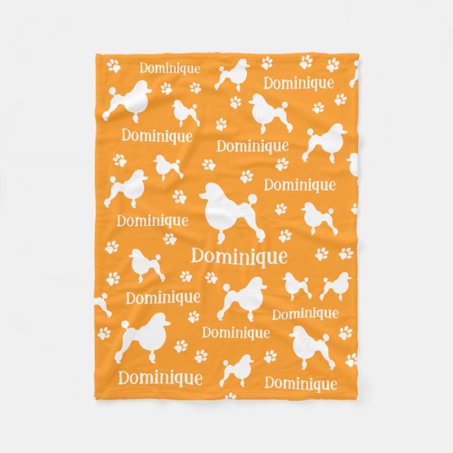 Personalised Poodle Blanket Custom Dog Lover Gift (Front)