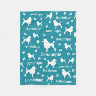 Personalised Poodle Blanket Custom Dog Lover Gift