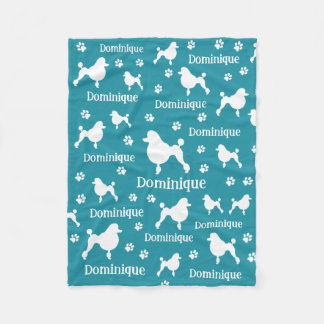 Personalised Poodle Blanket Custom Dog Lover Gift
