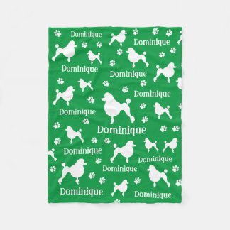 Personalised Poodle Blanket Custom Dog Lover Gift