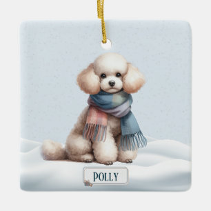 Personalised Poodle Christmas Ornament