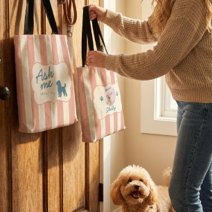 Personalised Poodle Dog Mum Photo Tote Bag