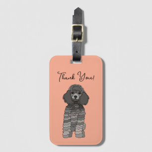 Personalised Poodle Dog Pet Luggage Tag
