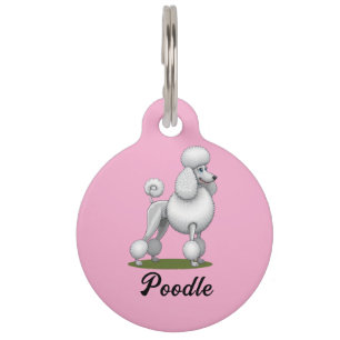 Personalised Poodle Dog Pet Tag