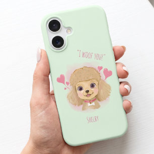 Personalised Poodle iPhone Case – I Woof You Gift