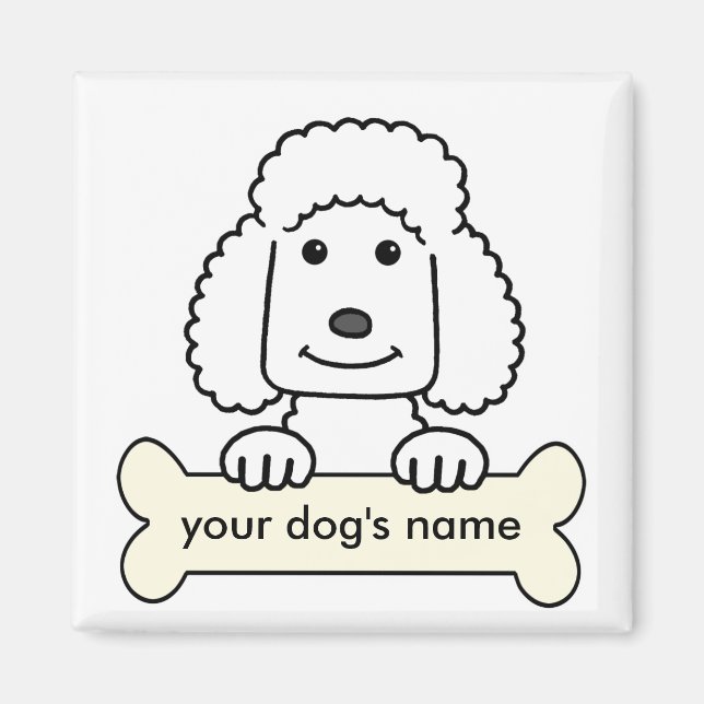 Personalised Poodle Magnet (Front)