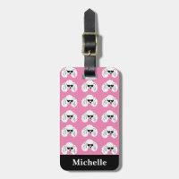 Personalised Poodle Pattern Cute Pink