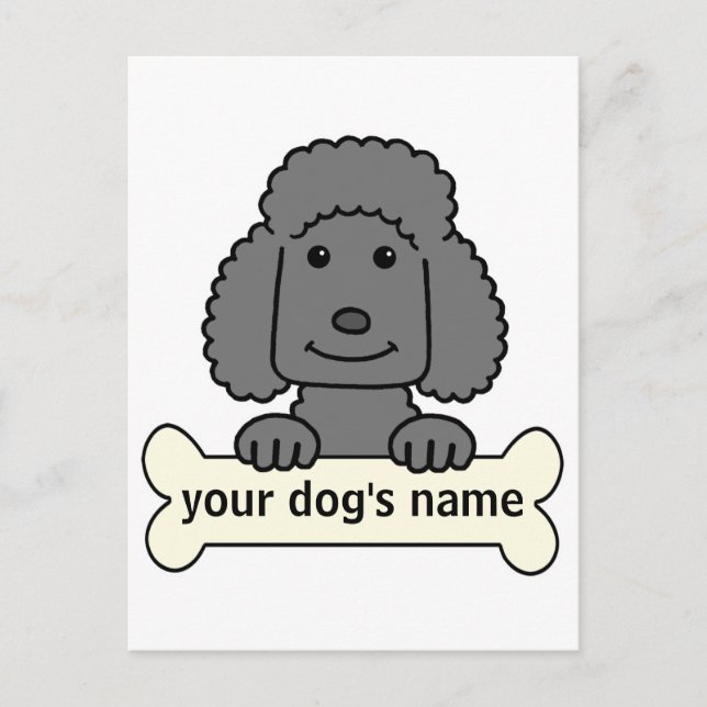 Personalised Poodle Postcard (Front)