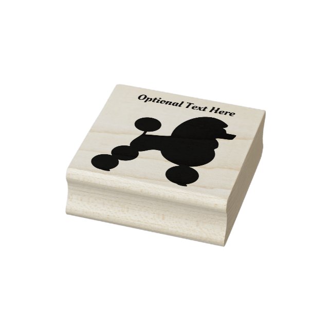 Personalised Poodle Puppy Dog Rubber Stamp (Stamp)