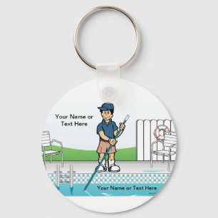 Personalised Pool Cleaner - Male Key Ring