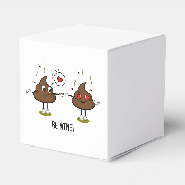 Personalised Poop Emoji Love Couple  Favour Box (Back Side)