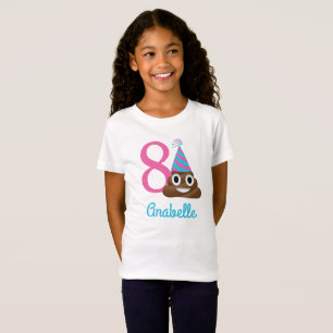 Personalised Poop Emoji Themed Birthday Shirt