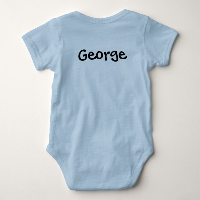 Personalised poop machine Baby Bodysuit (Back)