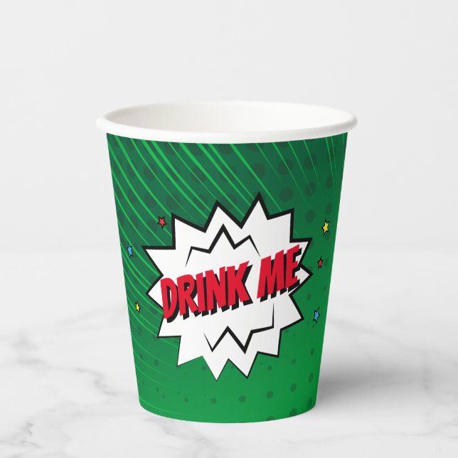 Personalised Pop Art Christmas Comic  Paper Cups (Front)