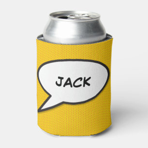 Personalised Pop Art Comic Book Speech Bubble Can Cooler