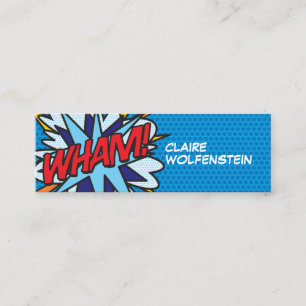 Personalised Pop Art Comic Book WHAM! Mini Business Card