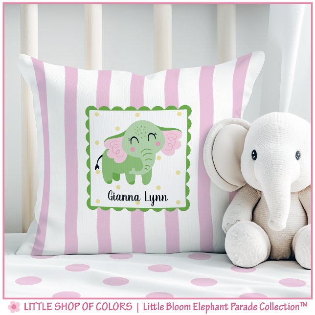 Personalised Poppy Elephant Nursery Cushion (Creator Uploaded)