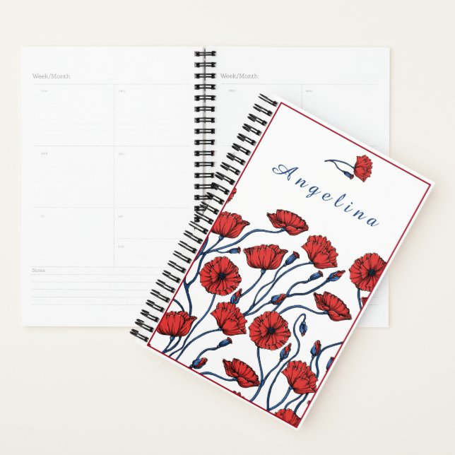 Personalised Poppy Flower Bouquet Planner (Display)