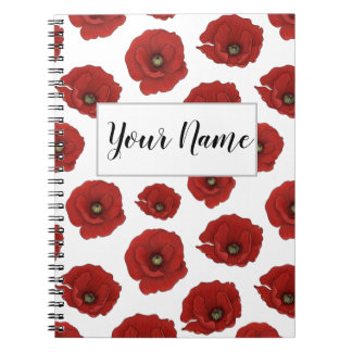 Personalised Poppy Print Notebook