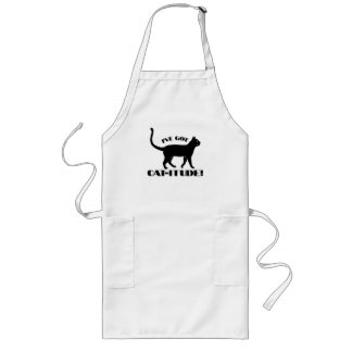 Personalised Popular I've Got Cat-itude  Long Apron