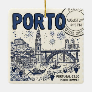 Personalised Porto Portugal Photo Travel Ceramic Ornament
