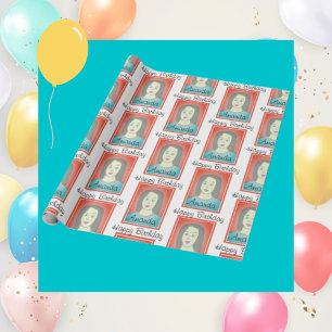 Personalised Portrait Birthday Wrapping Paper