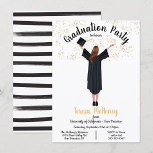 Personalised Portrait Graduation invitations