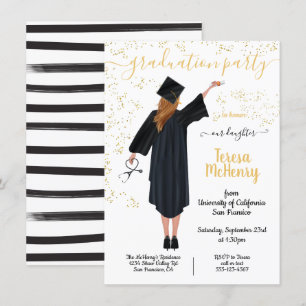 Personalised Portrait Nurse Medical Graduation Inv Invitation