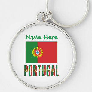 Personalised Portugal Flag Heritage Key Ring