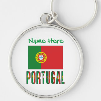Personalised Portugal Flag Heritage Key Ring