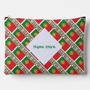 Personalised Portugal Flag Tiled Accessory Pouch