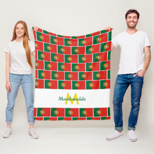 Personalised PORTUGUESE FLAG Fleece Blanket