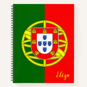 Personalised Portuguese Flag Notebook