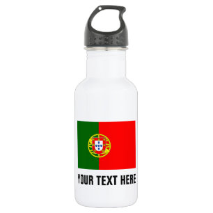 Personalised Portuguese flag water bottles