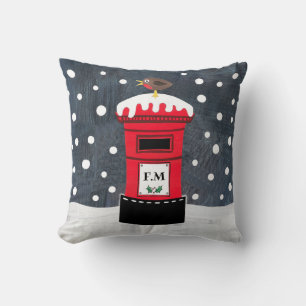 Personalised Post Box Christmas Cushion Pillow