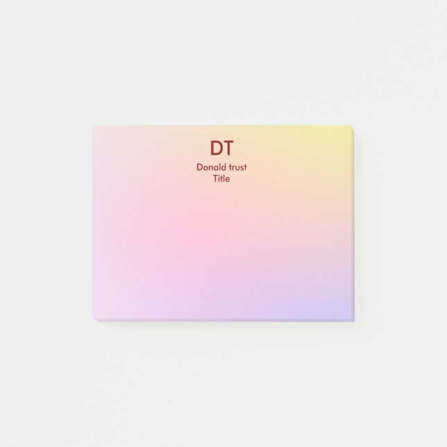 personalised Post-It Notes (Front)