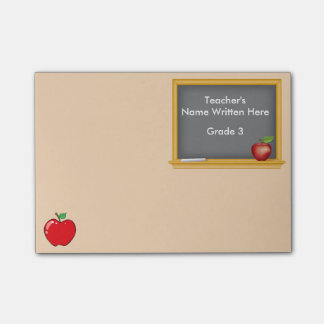 Personalised Post-it Notes - Chalkboard and Apple