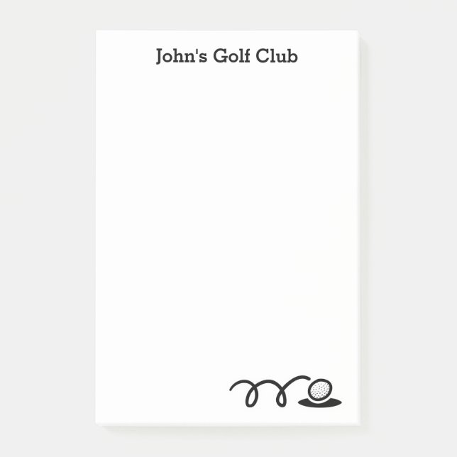Personalised Post-it® notes for golf club (Front)