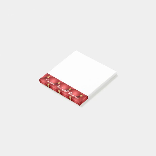 Personalised Post-it® Notes Red Gold (Angled)