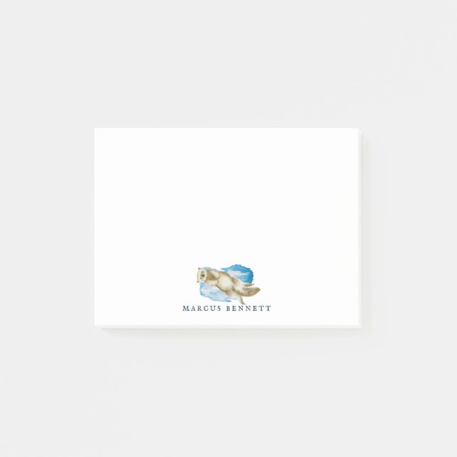 Personalised Post It Notes | Sea Otter (Front)