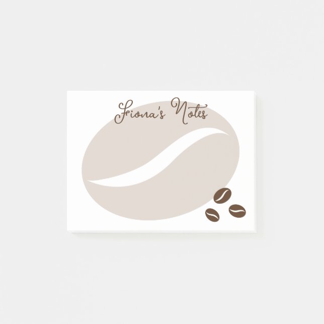 Personalised Post-it® notes with coffee bean roast (Front)